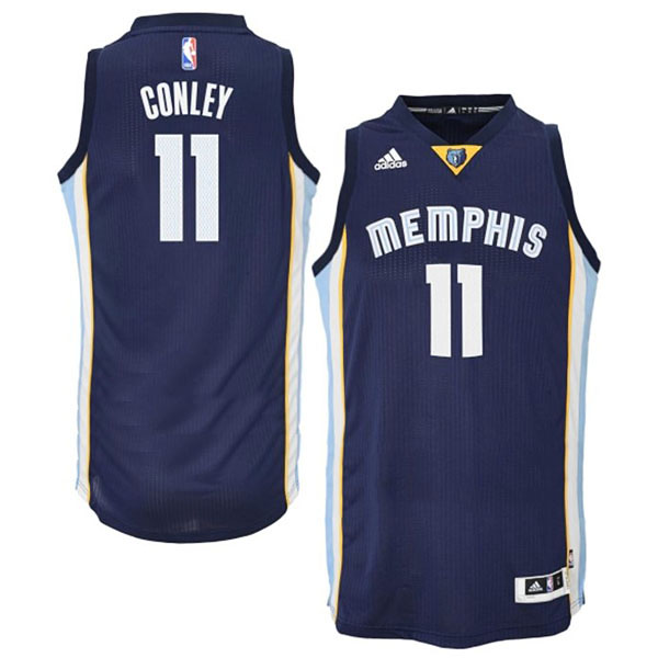 Memphis Grizzlies #11 Mike Conley 2014-15 New Swingman Road Navy Blue Jersey