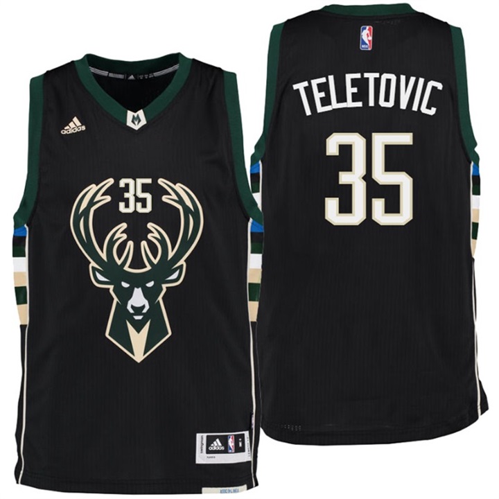 Mirza Teletovic Milwaukee Bucks New Swingman Black Alternate Jersey