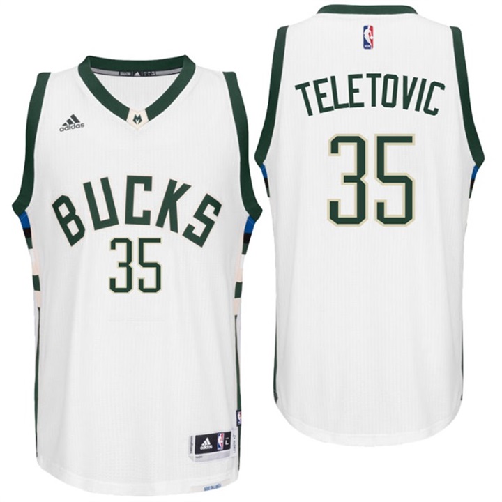 Mirza Teletovic Milwaukee Bucks New Swingman White Home Jersey