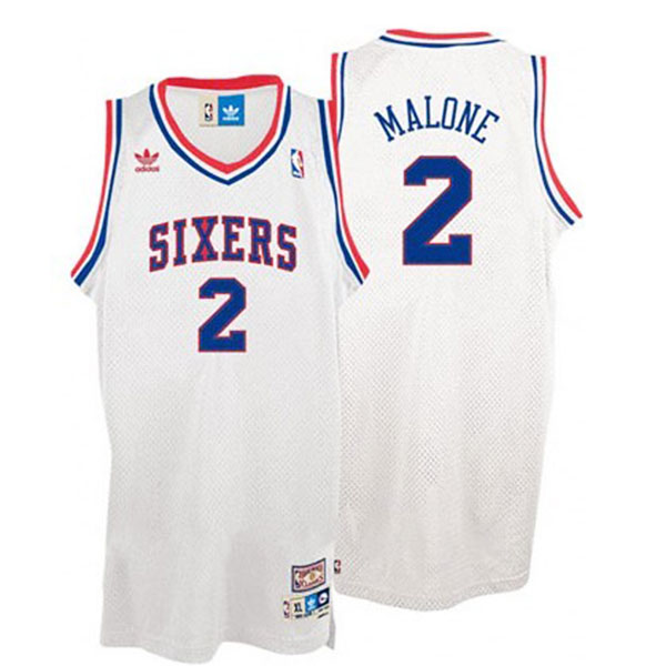 Moses Malone Philadelphia 76ers #2 Soul Swingman White Jersey