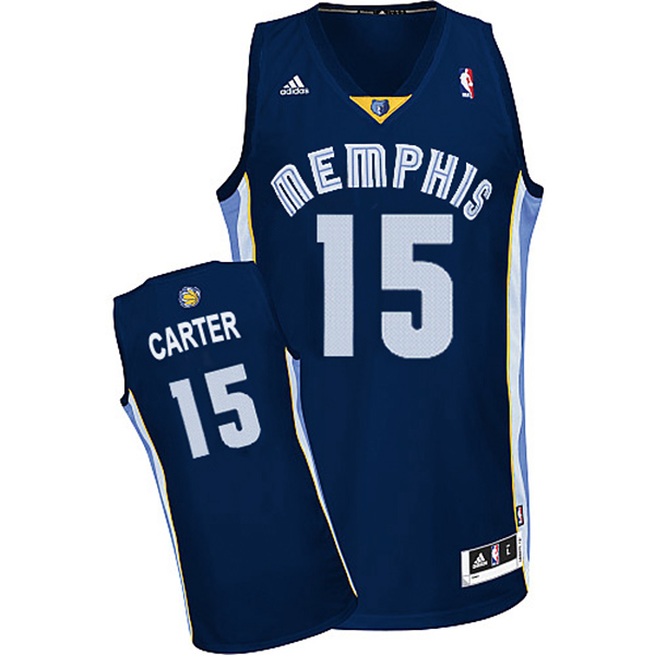 Vince Carter NBA Memphis Grizzlies #15 Revolution 30 Swingman Road Navy Blue Jersey