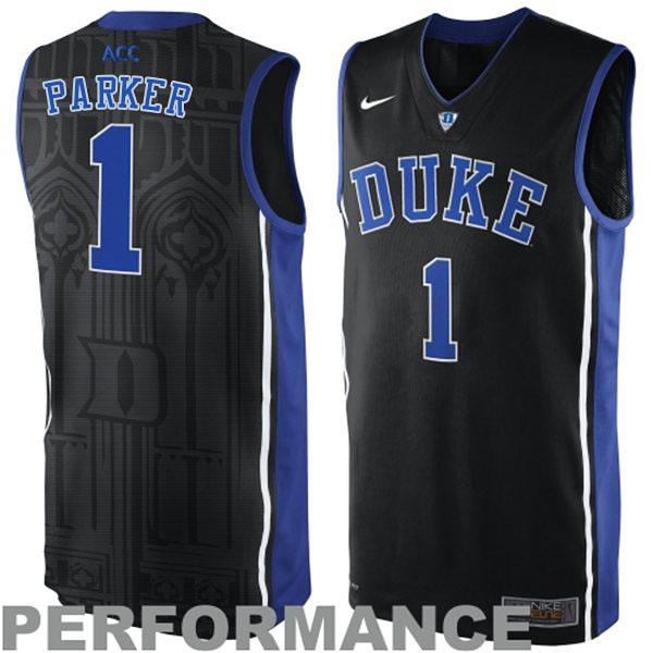 Jabari Parker NCAA Duke Blue Devils #1 Black Jersey Jabari Parker NCAA Duke Blue Devils #1 Black Jersey