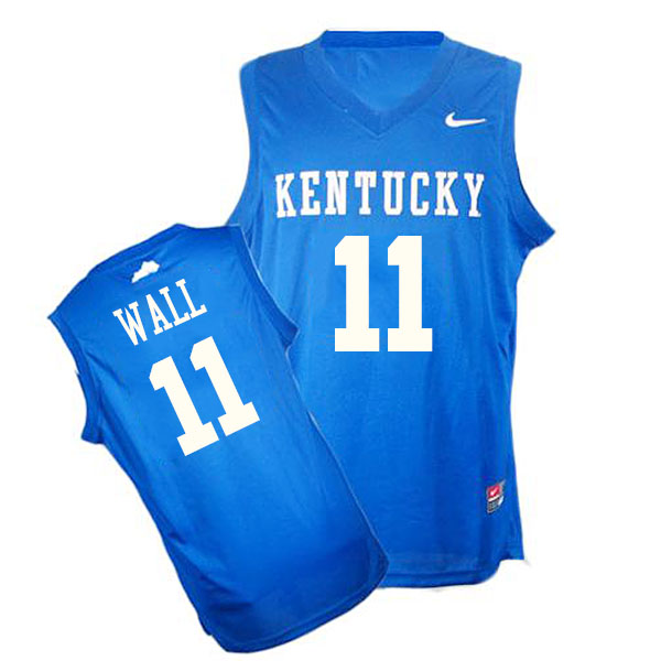 NCAA Kentucky Wildcats #11 John Wall Authentic Blue Jersey NCAA Kentucky Wildcats #11 John Wall Authentic Blue Jersey