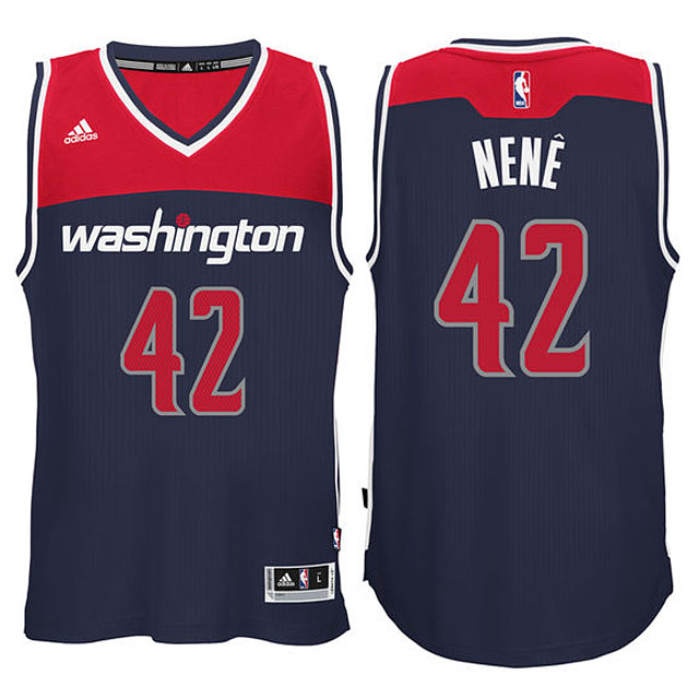 Washington Wizards #42 Nene Hilario New Swingman Navy Jersey