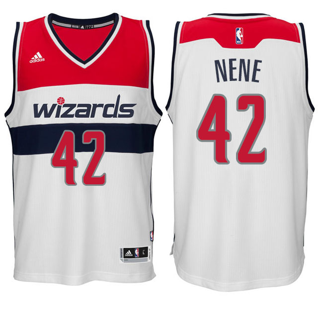 Washington Wizards #42 Nene Hilario New Swingman White Jersey