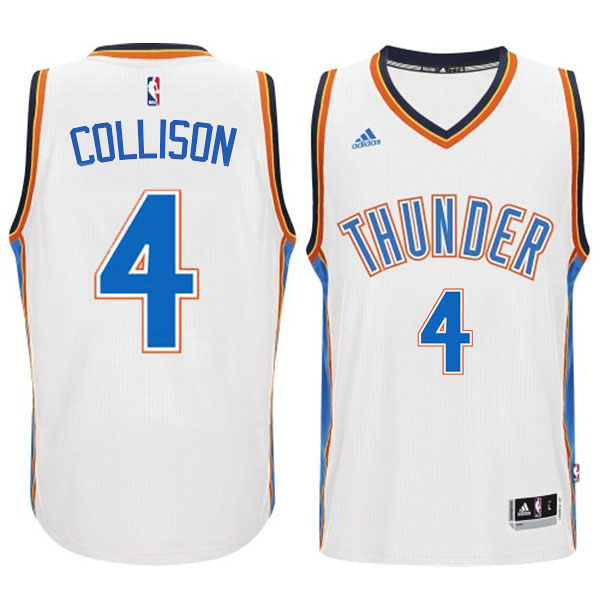 Nick Collison Oklahoma City Thunder #4 2014-15 New Swingman Home White Jersey Nick Collison Oklahoma City Thunder #4 2014-15 New Swingman Home White Jersey