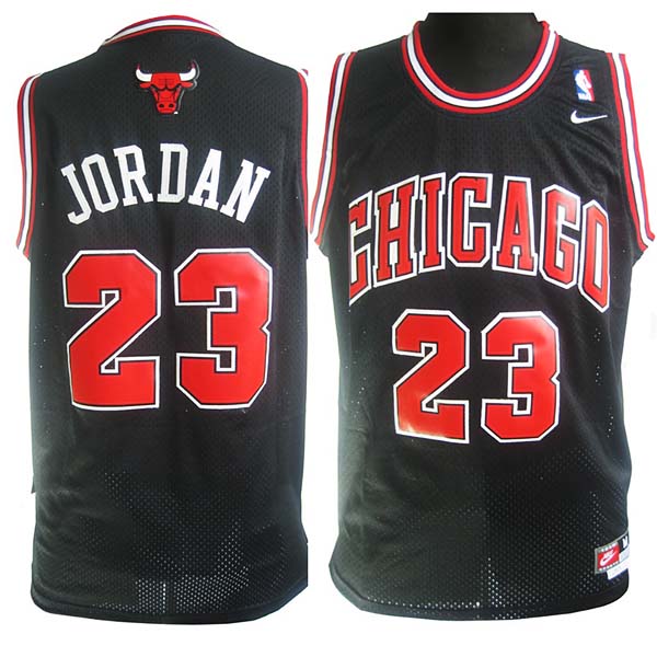 Nike Michael Jordan Chicago Bulls #23 Soul Swingman Black Jersey