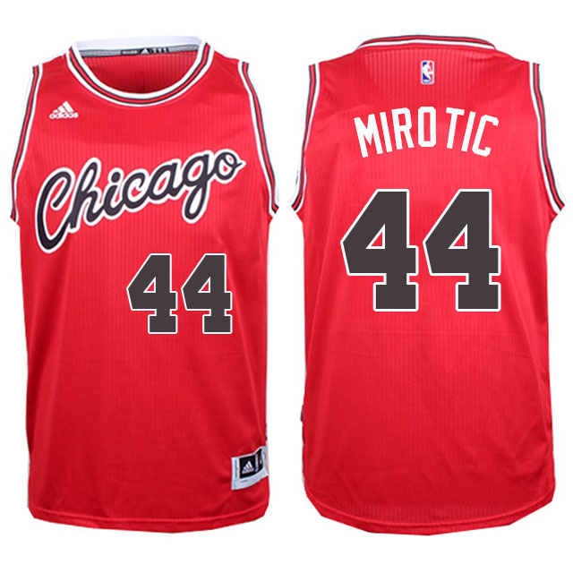 Nikola Mirotic Chicago Bulls #44 2015-16 NBA Hardwood Classics Nights Red New Jersey