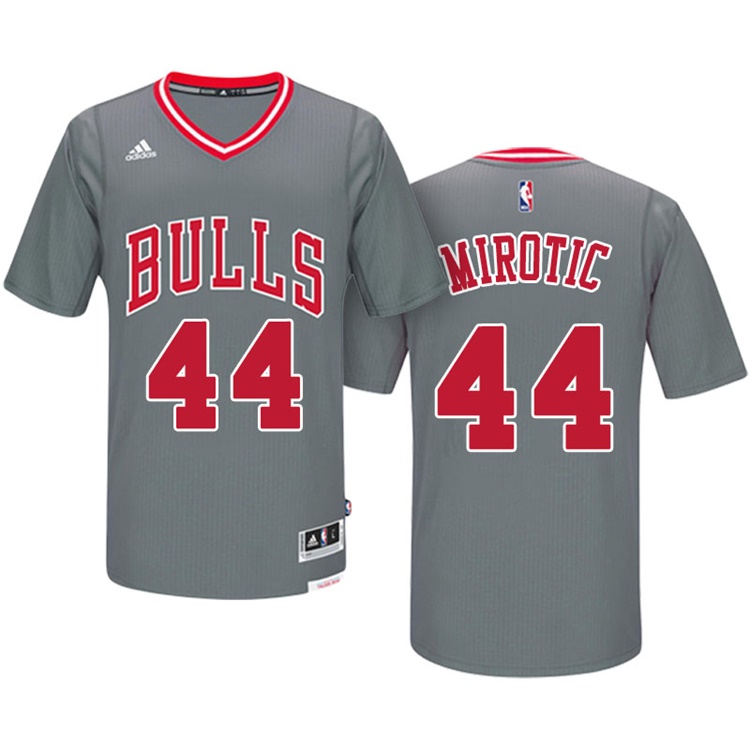 Nikola Mirotic Chicago Bulls #44 Gray Pride Short Sleeved Swingman Jersey