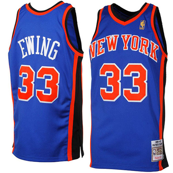 Patrick Ewing Mitchell & Ness New York Knicks #33 1996-1997 Throwback Jersey-Royal Blue