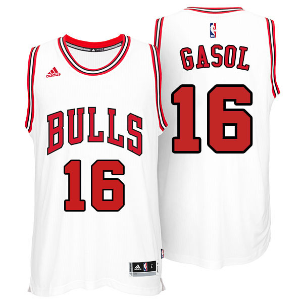 Pau Gasol Chicago Bulls #16 2014-15 New Swingman White Jersey