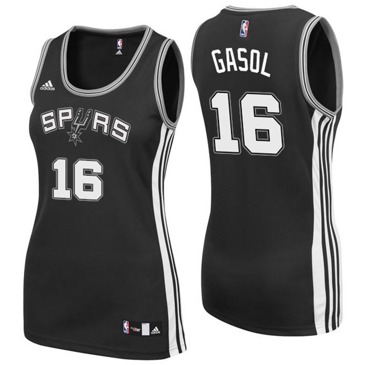 Women's Pau Gasol San Antonio Spurs #16 Black Jersey Women's Pau Gasol San Antonio Spurs #16 Black Jersey