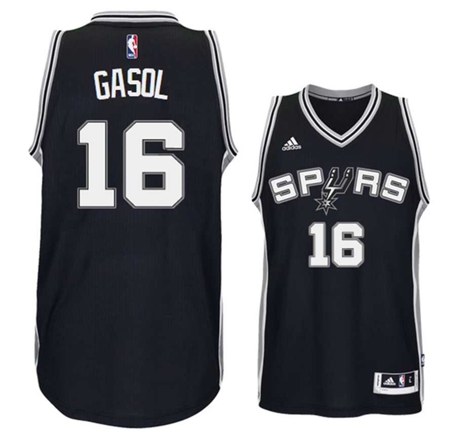 Pau Gasol San Antonio Spurs #16 New Swingman Black Road Jersey Pau Gasol San Antonio Spurs #16 New Swingman Black Road Jersey