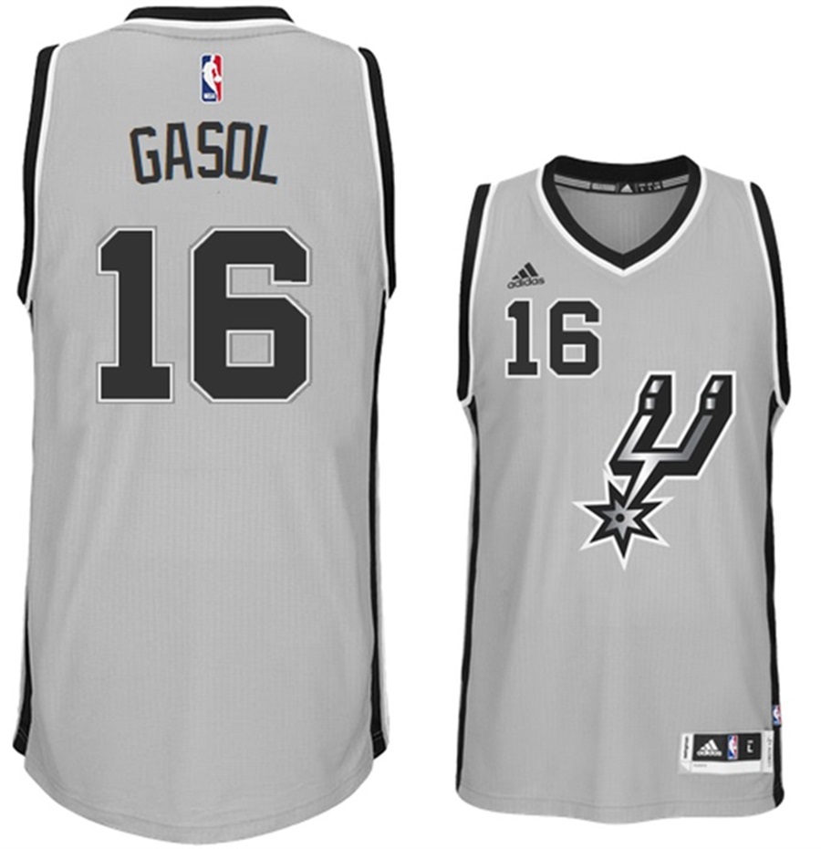Pau Gasol San Antonio Spurs #16 New Swingman Grey Alternate Jersey Pau Gasol San Antonio Spurs #16 New Swingman Grey Alternate Jersey