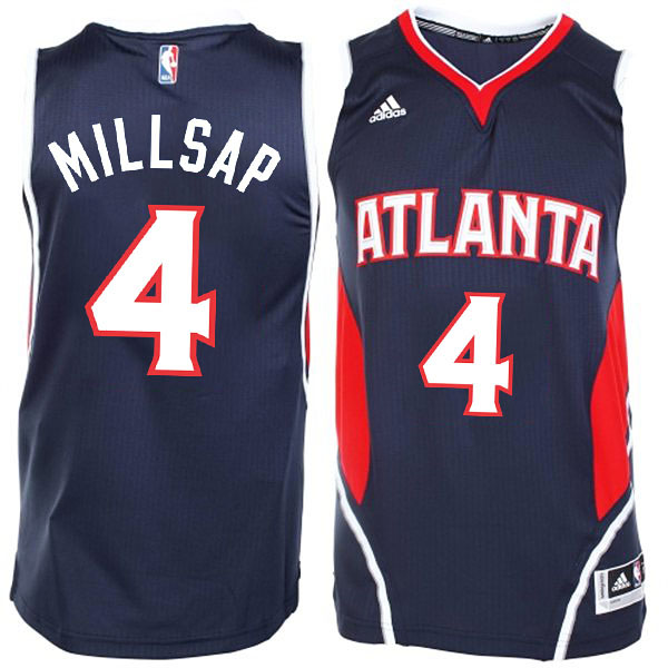 Paul Millsap Atlanta Hawks #4 2014-15 New Swingman Road Blue Jersey