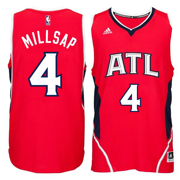 Paul Millsap Atlanta Hawks #4 2014-15 New Swingman Alternate Red Jersey