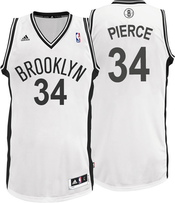 Paul Pierce Brooklyn Nets #34 Revolution 30 Swingman White Jersey