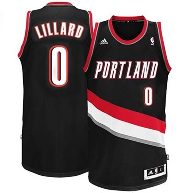 Damian Lillard Portland Trail Blazers #0 Revolution 30 Swingman Black Jersey