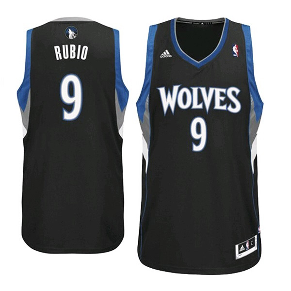 Ricky Rubio Minnesota Timberwolves #9 Revolution 30 Swingman Black Jersey