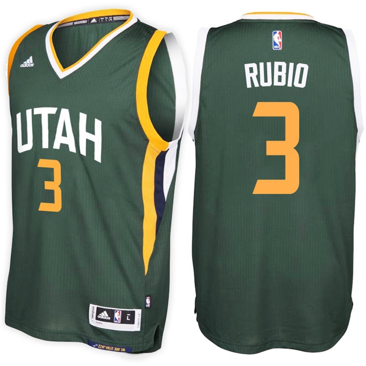 Ricky Rubio Utah Jazz #3 New Swingman Alternate Green Jersey