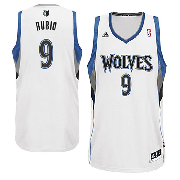 Ricky Rubio Minnesota Timberwolves #9 Revolution 30 Swingman White Jersey