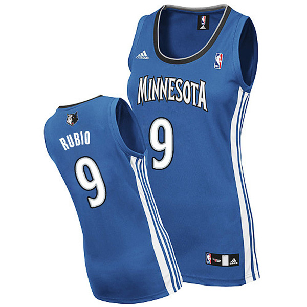Women's Ricky Rubio Minnesota Timberwolves #9 Blue Jersey