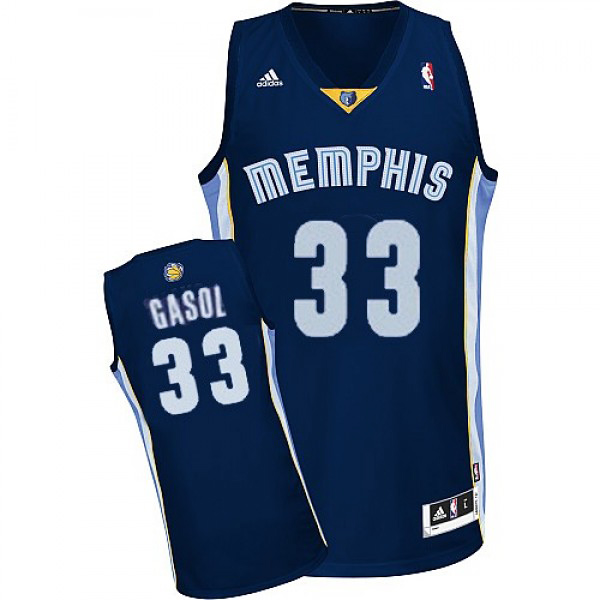 Marc Gasol Memphis Grizzlies Road #33 Revolution 30 Swingman Navy Blue Jersey