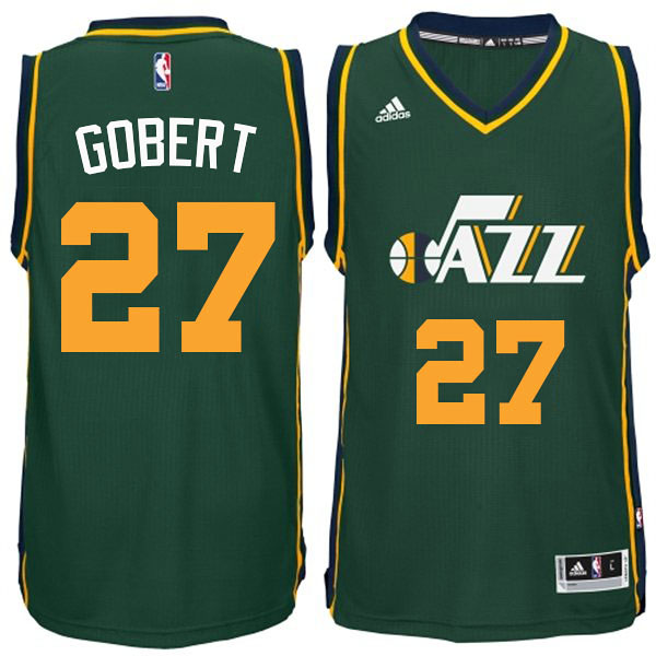Rudy Gobert Utah Jazz #27 2014-15 New Swingman Alternate Green Jersey Rudy Gobert Utah Jazz #27 2014-15 New Swingman Alternate Green Jersey