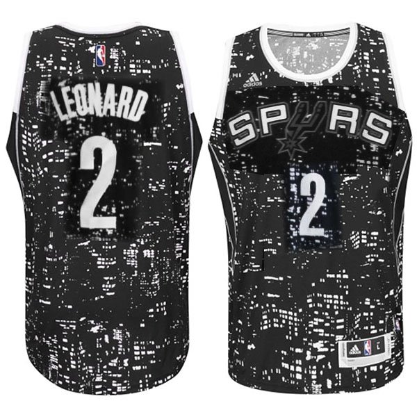 San Antonio Spurs #2 Kawhi Leonard City Lights Black Swingman Jersey
