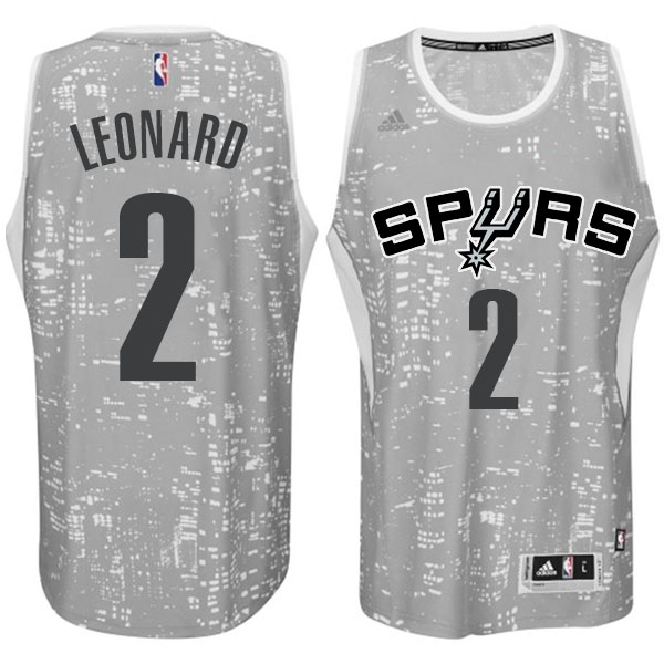 San Antonio Spurs #2 Kawhi Leonard City Lights Gray Swingman Jersey