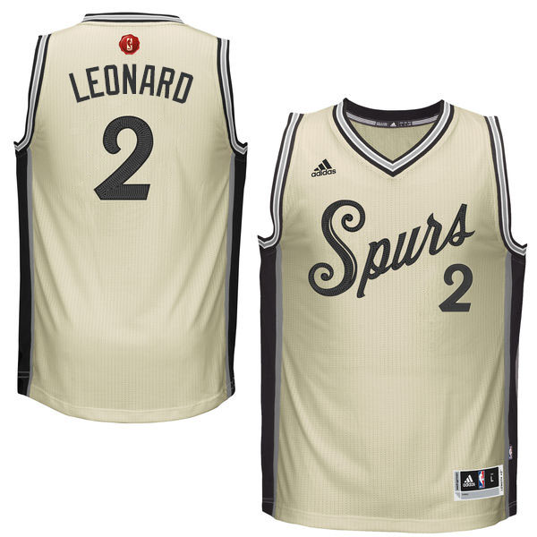 NBA 2015-16 Season Spurs #2 Kawhi Leonard Christmas Day Cream Jersey