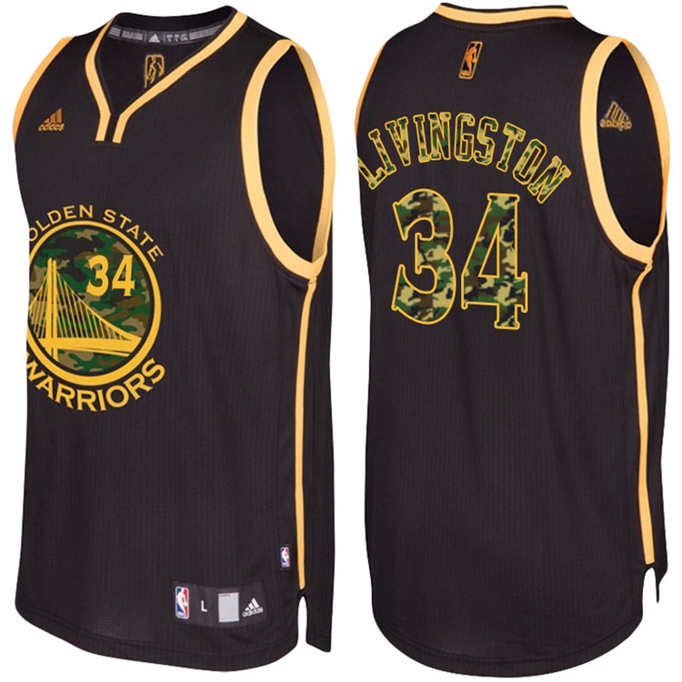 Shaun Livingston Golden State Warriors #34 Black Camo Fashio Swingman Jersey