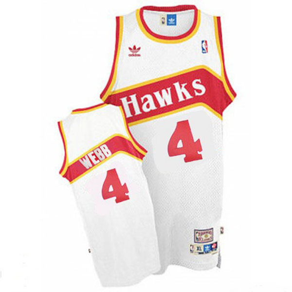 Spud Webb Atlanta Hawks #4 Soul Swingman White Jersey Spud Webb Atlanta Hawks #4 Soul Swingman White Jersey
