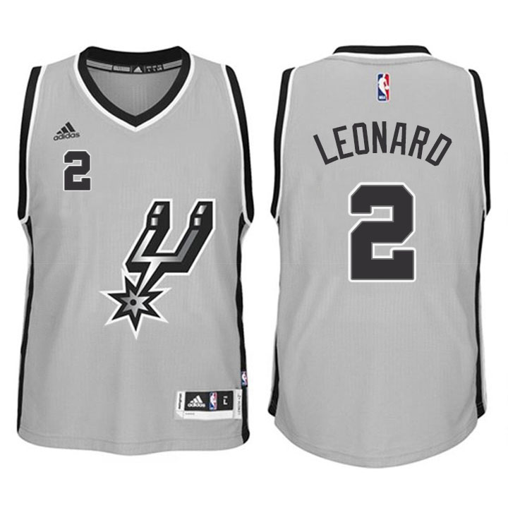 Youth San Antonio Spurs #2 Kawhi Leonard New Swingman Alternate Gray Signature Spur Jersey
