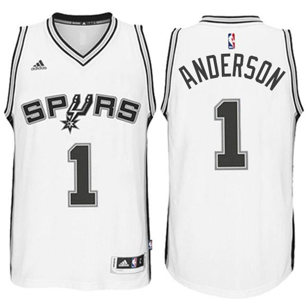 San Antonio Spurs #1 Kyle Anderson 2014-15 New Swingman Home White Jersey San Antonio Spurs #1 Kyle Anderson 2014-15 New Swingman Home White Jersey