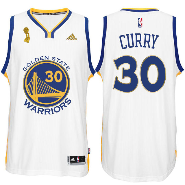 Golden State Warriors #30 Stephen Curry 2015 NBA Finals Champions New Swingman White Jersey Golden State Warriors #30 Stephen Curry 2015 NBA Finals Champions New Swingman White Jersey