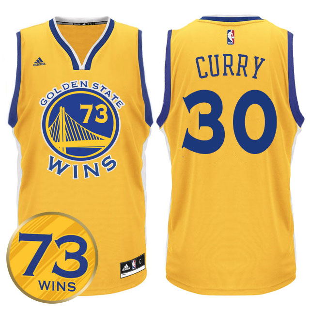 Stephen Curry Golden State Warriors #30 Record Breaking Season Exclusive 73 Wins Gold Swingman Jersey Stephen Curry Golden State Warriors #30 Record Breaking Season Exclusive 73 Wins Gold Swingman Jersey