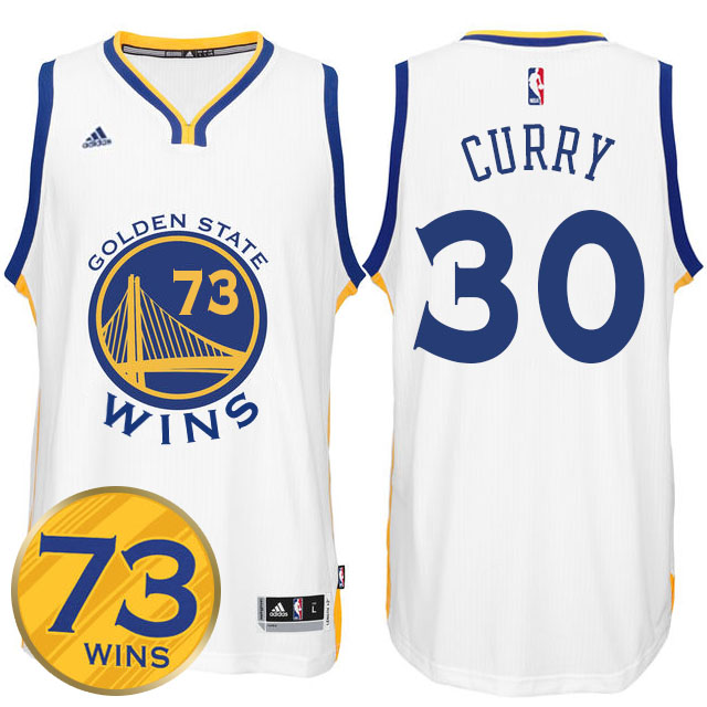 Stephen Curry Golden State Warriors #30 Record Breaking Season Exclusive 73 Wins White Swingman Jersey Stephen Curry Golden State Warriors #30 Record Breaking Season Exclusive 73 Wins White Swingman Jersey
