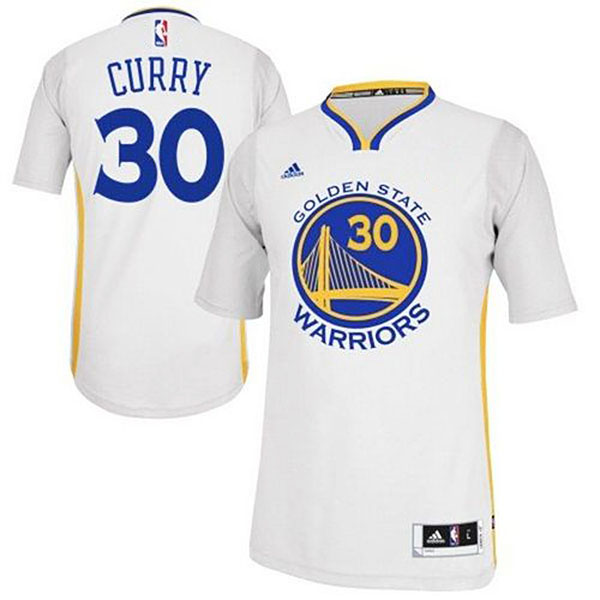 Stephen Curry Golden State Warriors #30 2014-15 New Swingman Alternate White Jersey With Sleeves Stephen Curry Golden State Warriors #30 2014-15 New Swingman Alternate White Jersey With Sleeves