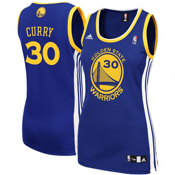 Women's Stephen Curry Golden State Warriors #30 Swingman Road Blue Jersey