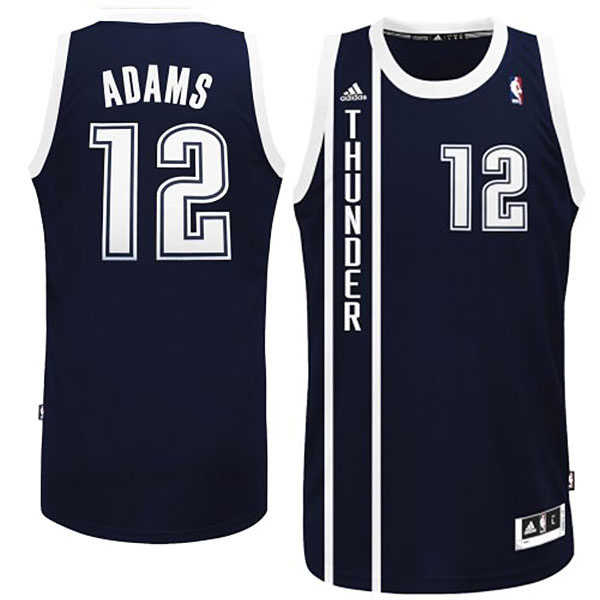 Steven Adams Oklahoma City Thunder #12 Revolution 30 Swingman Alternate Navy Blue Jersey