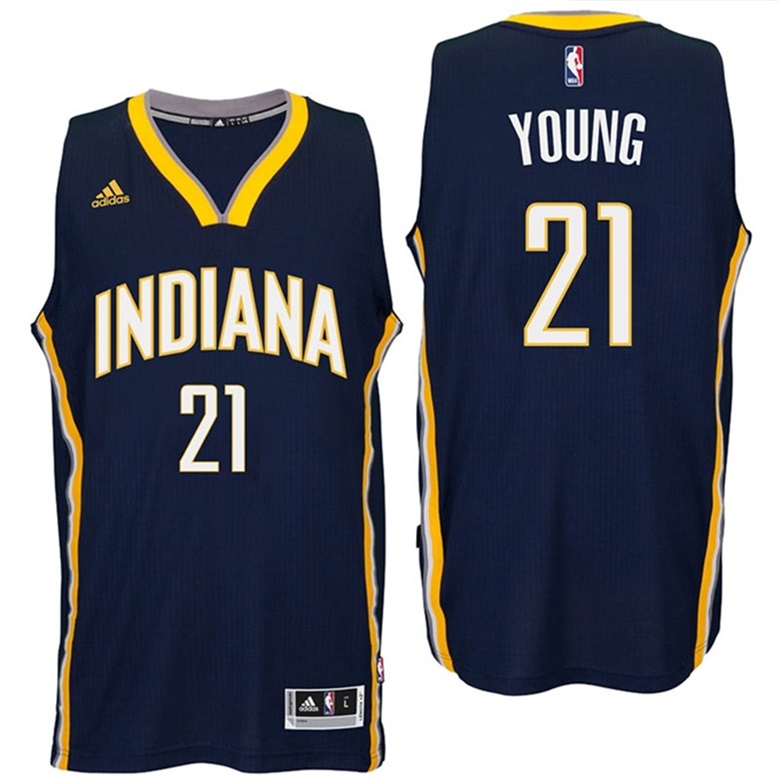 Thaddeus Young Indiana Pacers #21 New Swingman Navy Road Jersey