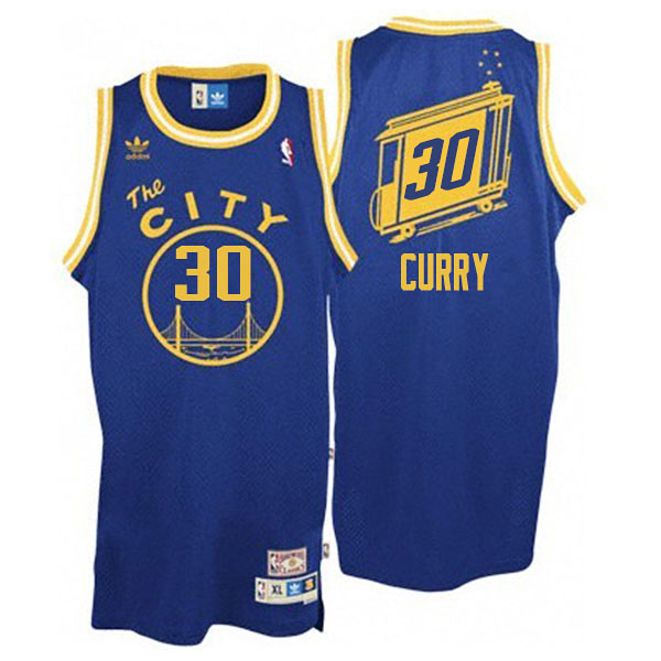 Stephen Curry Golden State Warriors The City #30 Blue Throwback Jersey Stephen Curry Golden State Warriors The City #30 Blue Throwback Jersey