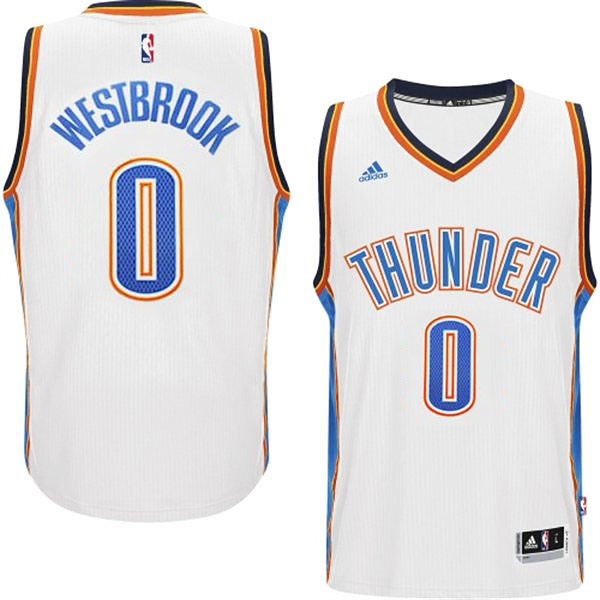 Russell Westbrook Oklahoma City Thunder #0 2014-15 New Swingman Home White Jersey