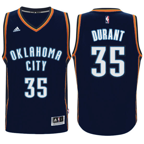 Kevin Durant Oklahoma City Thunder #35 2015-16 Season Alternate Navy Jersey