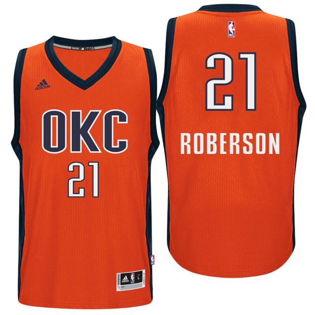 Oklahoma City Thunder #21 New Swingman Alternate Orange Jersey Andre Roberson