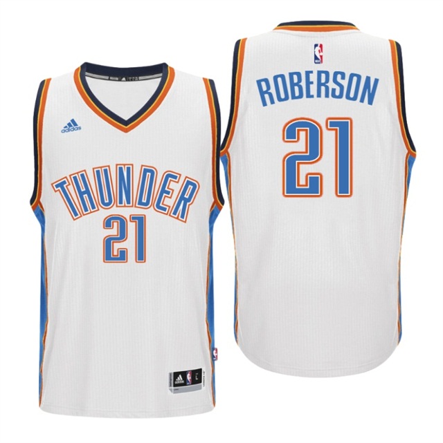 Oklahoma City Thunder #21 New Swingman Home White Jersey Andre Roberson