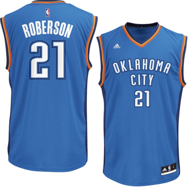 Oklahoma City Thunder #21 New Swingman Road Blue Jersey Andre Roberson