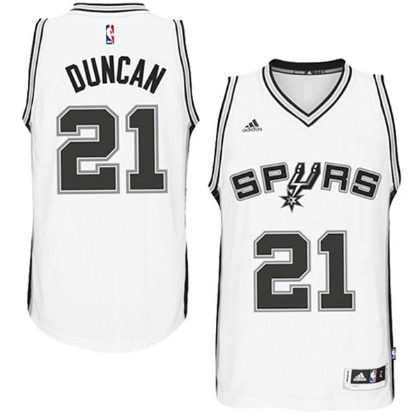 Tim Duncan San Antonio Spurs #21 2014-15 New Swingman Home White Jersey