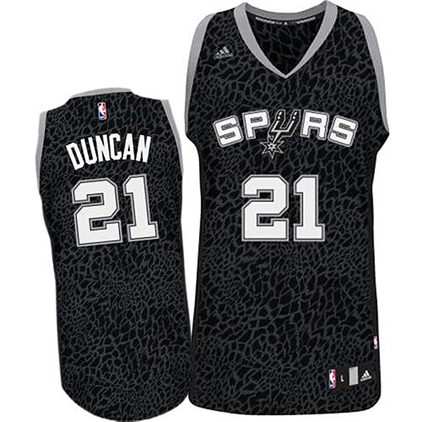 Tim Duncan San Antonio Spurs #21 Crazy Light Leopard Swingman Jersey